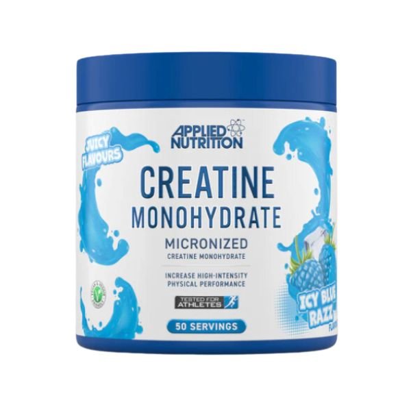 Applied Nutrition - Creatine Monohydrate Micronized 250g - 50 servings - Icy Blue Raz - supplement available at BXB Fight Lab in Lamai Koh Samui