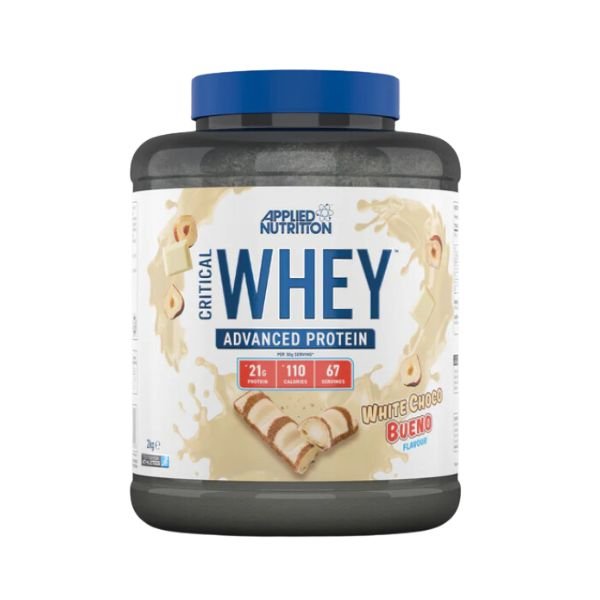 Applied Nutrition Critical Whey Protein White Choco Bueno available at BXB Fight Lab in Lamai Koh Samui
