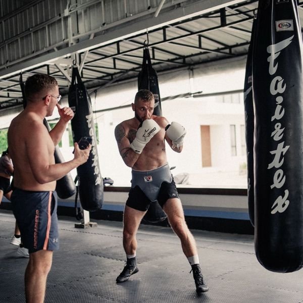 Jamie and Michael at BXB Fight Lab in Lamai Koh Samui