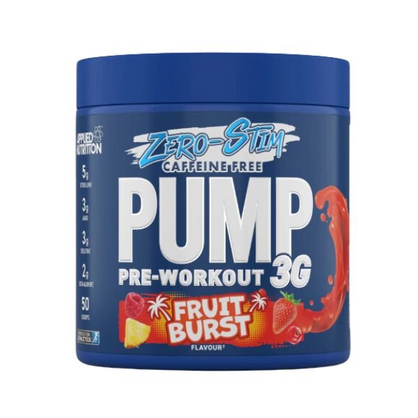 Applied Nutrition - PUMP Zero-Stim Pre-Workout 3G - Fruit Burst - available at BXB Fight Lab in Lamai Koh Samui