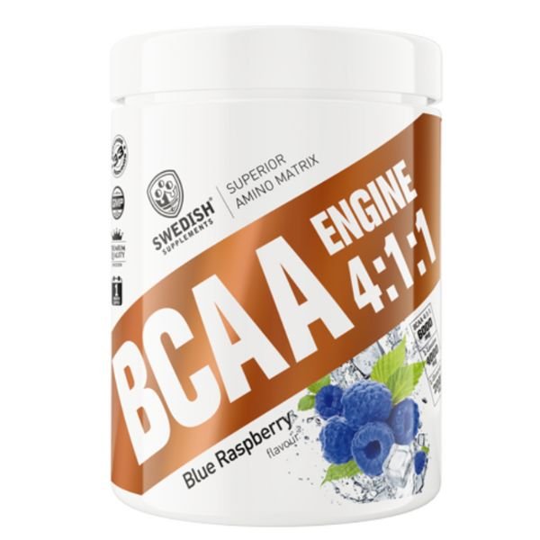 Swedish Supplements - BCAA Engine 4:1:1 - Blue Raspberry - supplement available at BXB Fight Lab in Lamai Koh Samui