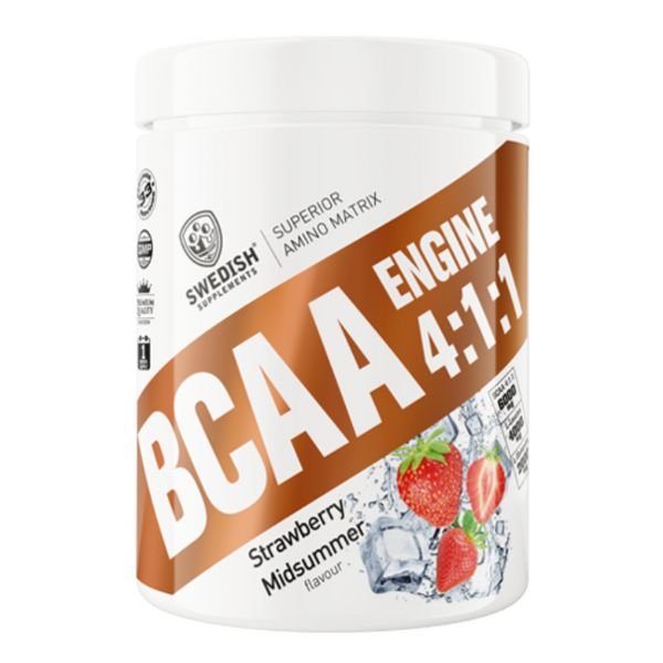 Swedish Supplements - BCAA Engine 4:1:1 - Strawberry Midsummer - supplement available at BXB Fight Lab in Lamai Koh Samui