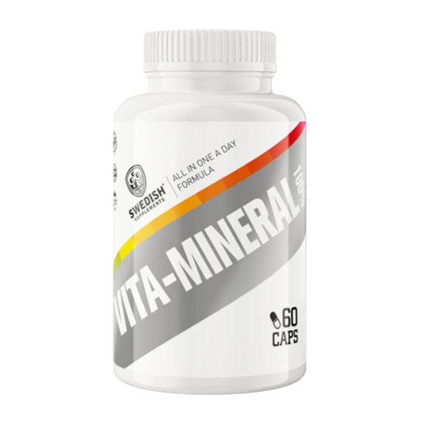 Swedish Supplements - 100% Vita Minerals - 60 caps - supplement available at BXB Fight Lab in Lamai Koh Samui