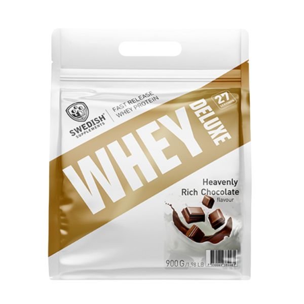 Swedish Supplements - Whey Deluxe - Heavenly Rich Chocolate - supplement available at BXB Fight Lab in Lamai Koh Samui
