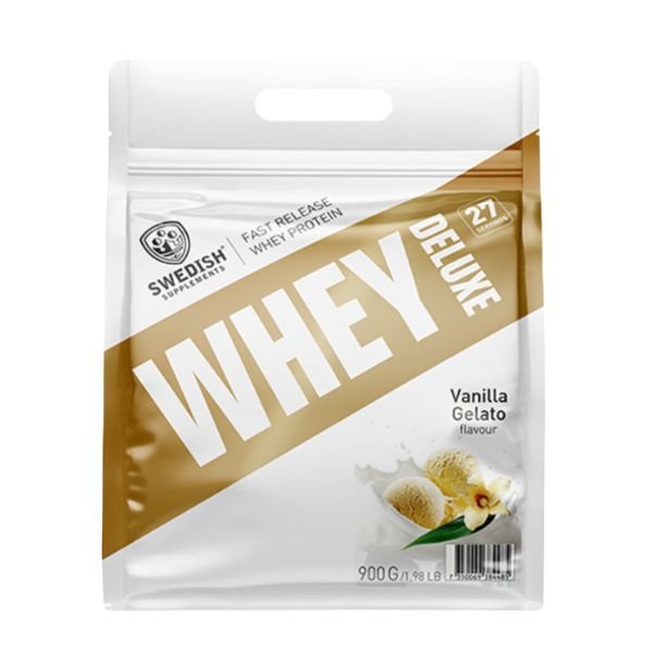Swedish Supplements - Whey Deluxe - Vanilla Gelato - supplement available at BXB Fight Lab in Lamai Koh Samui